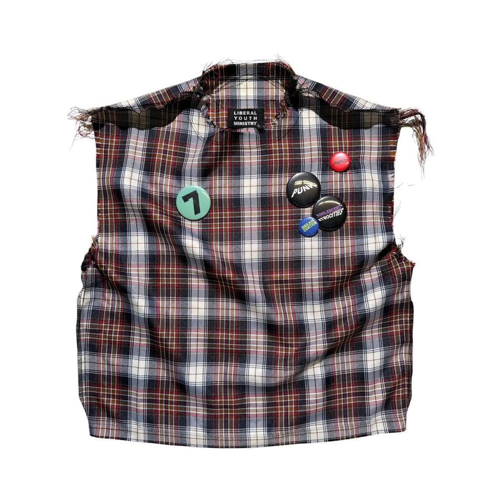 Plaid punk tank top